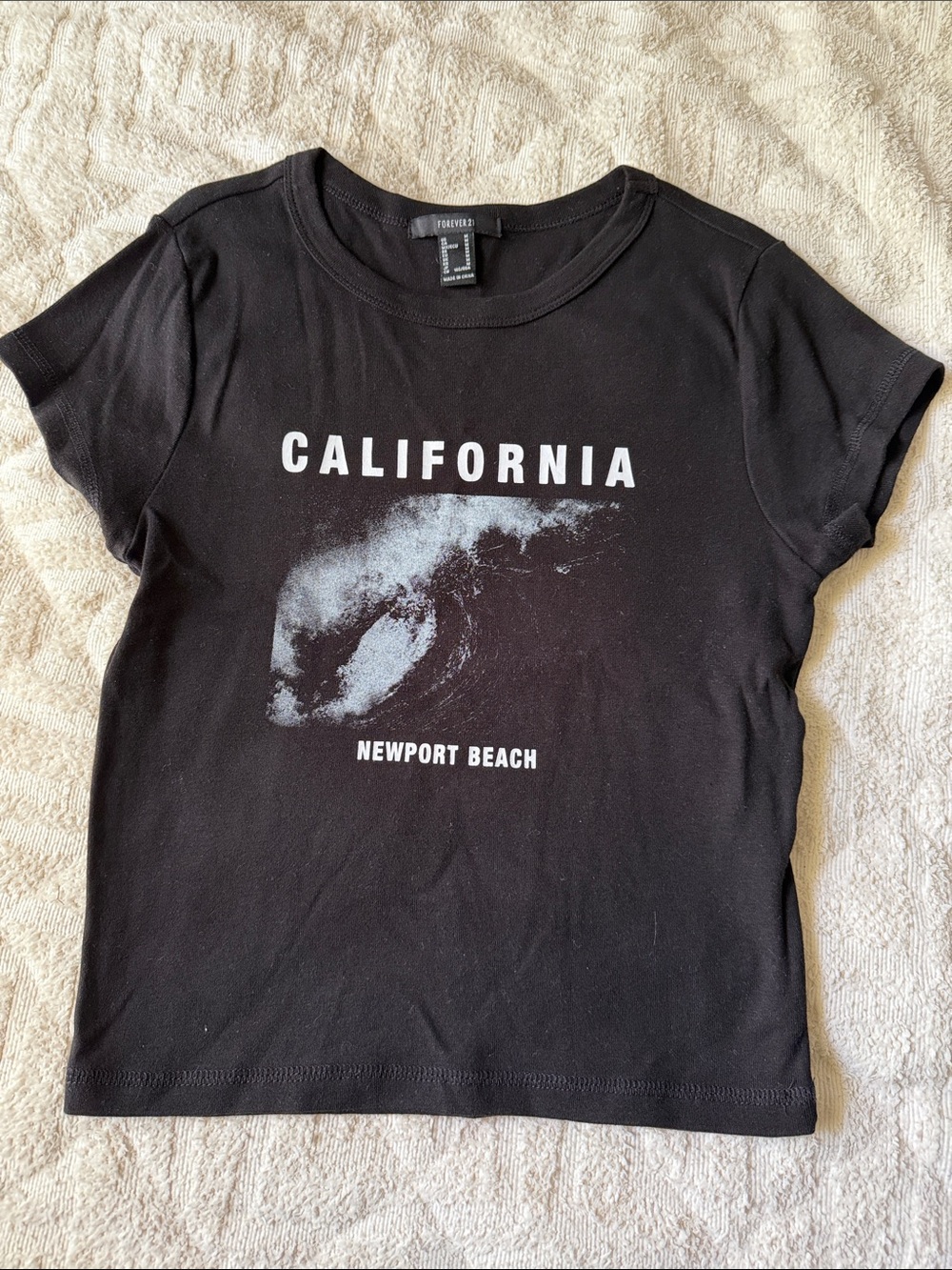 Forever 21 Black California Newport Beach Graphic Tee